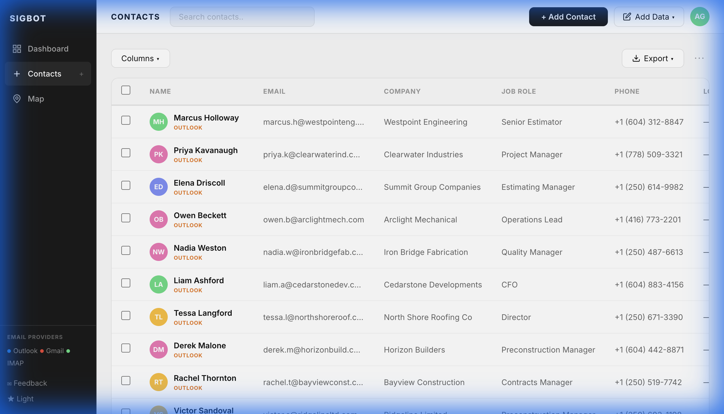 Contact Management View